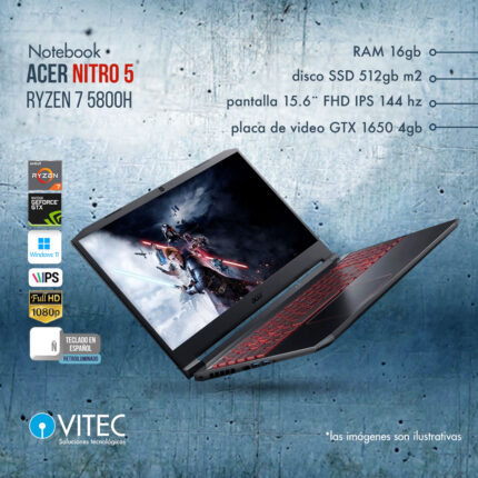 Notebook Acer NITRO - Ryzen 7 5800H