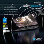 Notebook Gigabyte AORUS 15 XE5 - Core i7 12th