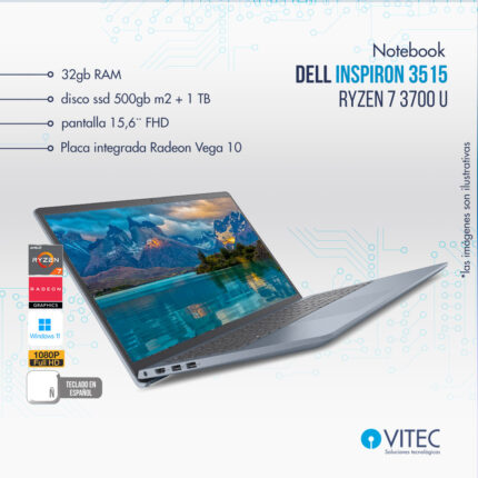 Notebook Dell INSPIRON 3515 - Ryzen 7