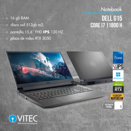 Notebook Dell G15 Intel core i7 11Th