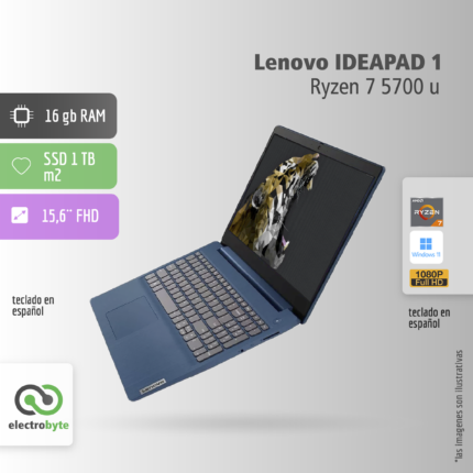 Notebook Lenovo IDEAPAD 1 - Ryzen 7 5700 u