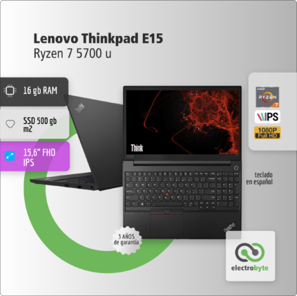 Notebook Lenovo THINKPAD E15 - Ryzen 7 5700 U