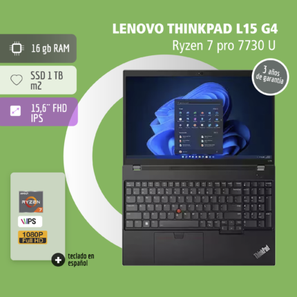 Notebook Lenovo Thinkpad L15 g4 - Ryzen 7 pro 7730 u