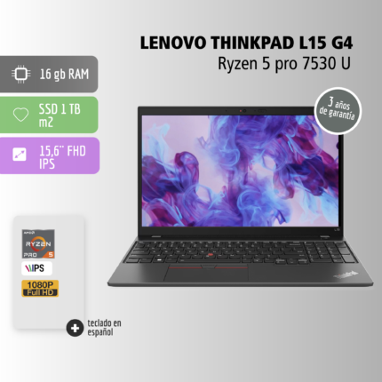 Notebook Lenovo Thinkpad L15 g4 - Ryzen 5 pro 7530 u