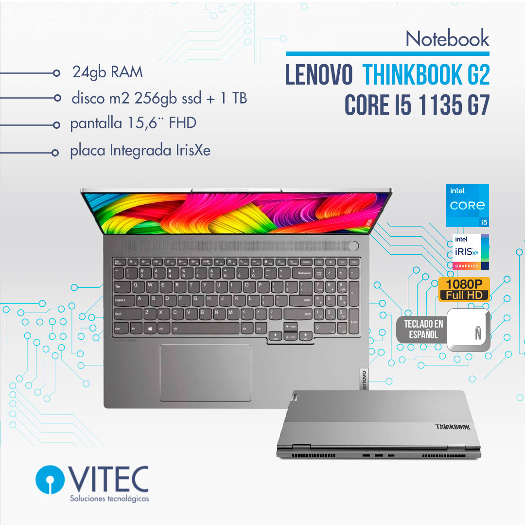 Thinkbook-i5-24-y-256-Pagina-.jpg Notebook Lenovo THINKBOOK Gen 2 - Core i5 11va - Image 1