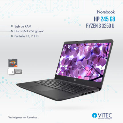 Notebook HP 245 g8 - Ryzen 3 3250 U
