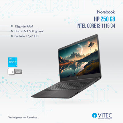 Notebook HP 250 G8 - Intel core i3 11va