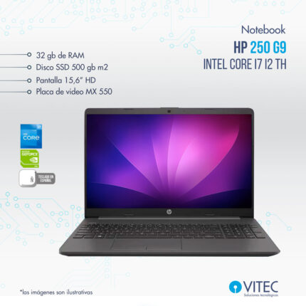 Notebook HP 250 G8 - Intel core i7 12 th