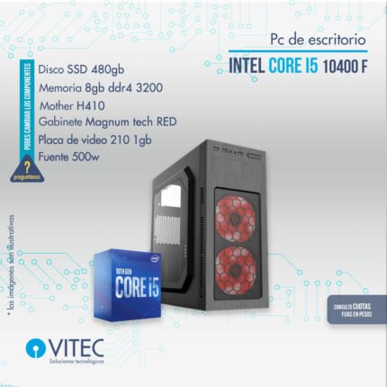 PC DE ESCRITORIO MAGNUM TECH RED // CORE I5 10TH