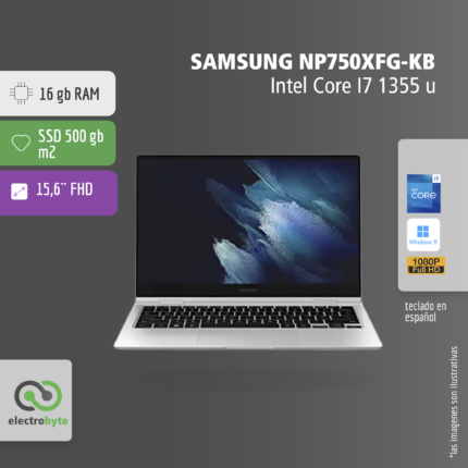 Notebook Samsung NP750XFG-KB    Core I7 -1355U