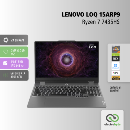 Notebook LENOVO LOQ 15ARP9-AMD Ryzen 7 7435HS