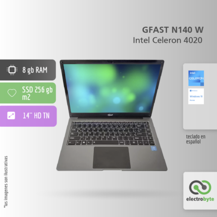 Notebook GFAST  N-140 W  -Intel Celeron N4020+Mouse Genius NX 7000 BlueEye Black
