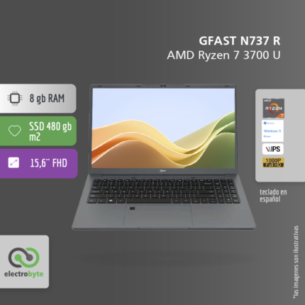 Notebook   Gfast  N-737 R -AMD Ryzen 7 3700u