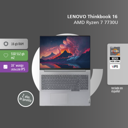 Notebook Lenovo ThinkBook 16 G6 ABP-AMD Ryzen 7 7730U