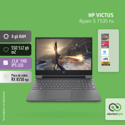 Notebook HP Victus Gaming 15-fb2063dx- Ryzen 5 7535 hs