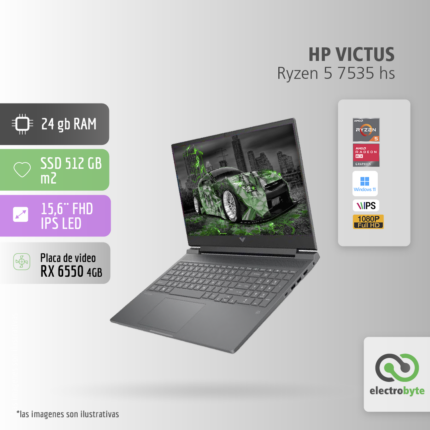 Notebook HP Victus Gaming 15-fb2063dx- Ryzen 5 7535 hs