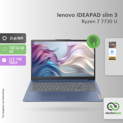 Notebook IDEAPAD SLIM 3 15ABR8- AMD RYZEN 7 7730U